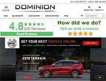 Tablet Screenshot of dominionmotors.com